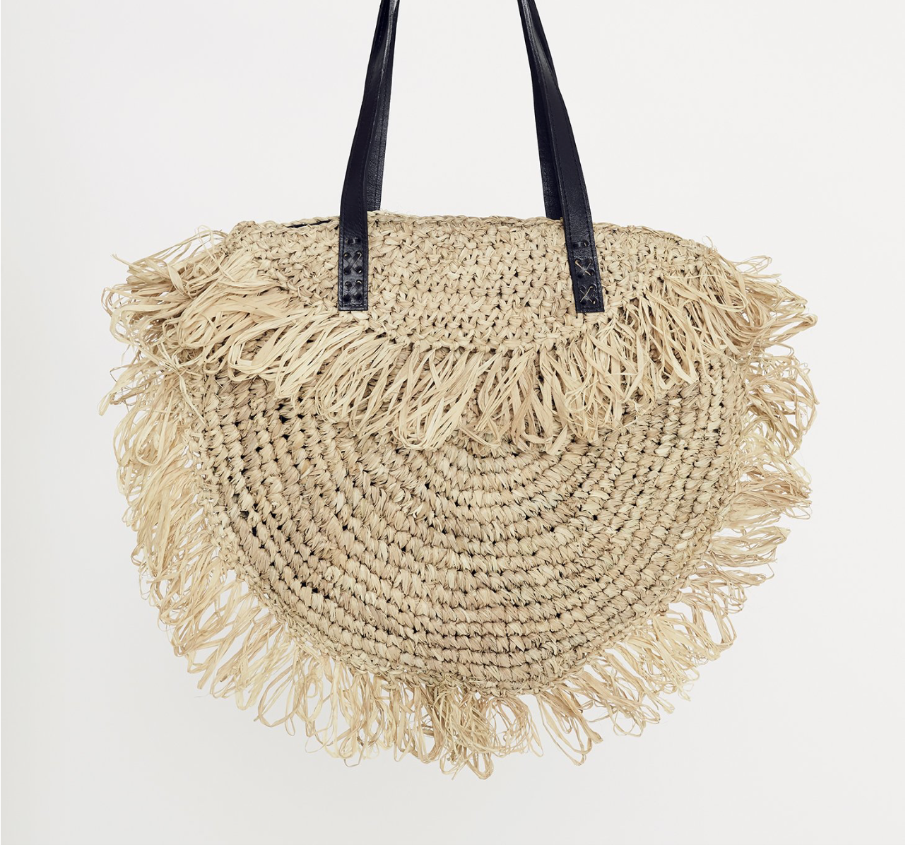 Raffia Shoulder Bag Handwoven in Natural Fibres 